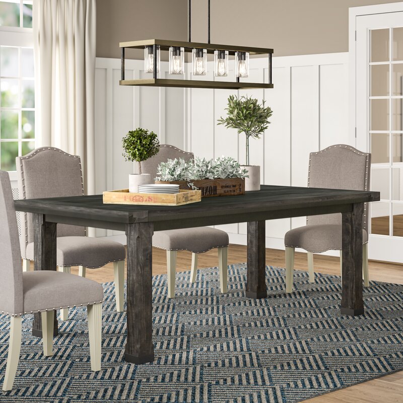 Birch Lane™ Extendable Pine Solid Wood Dining Table | Wayfair